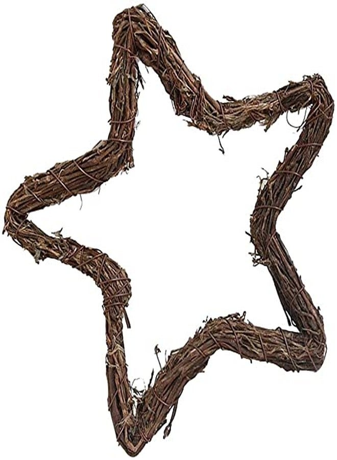 koTTIYA Grapevine Wreath Vine Wreath Garland Rattan Wood Garland Star Shape Flower Garland for Party Hanging Decoration 20cm - Image 3